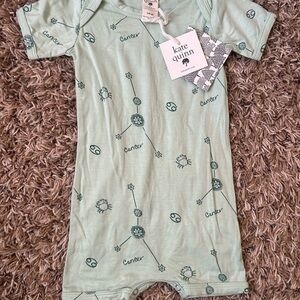 Kate Quinn Bamboo Cancer Zodiac Romper Shortie NWT | Size 3-6 months